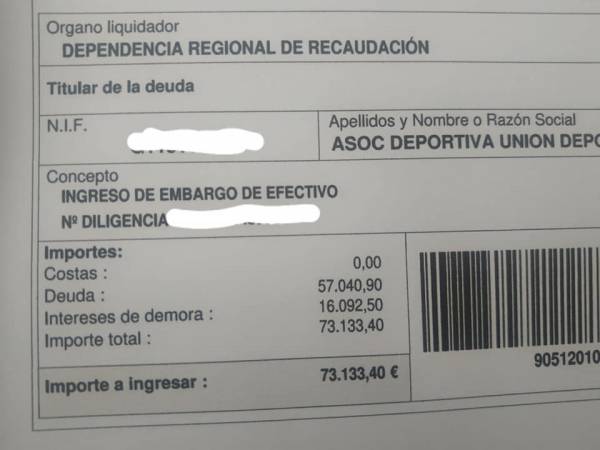 La Junta Directiva de la Unión Deportiva Los Barrios reduce la deuda con la Agencia Tributaria
