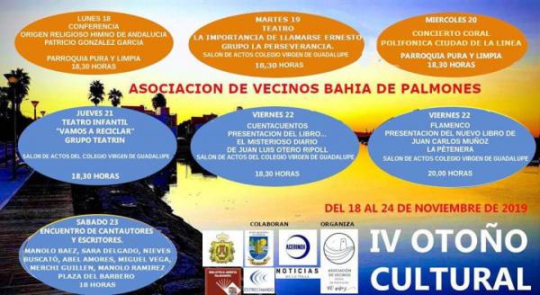 Ayuntamiento y  Junta Vecinal contribuyen para hacer posible la 4ª edición del Otoño Cultural de Palmones