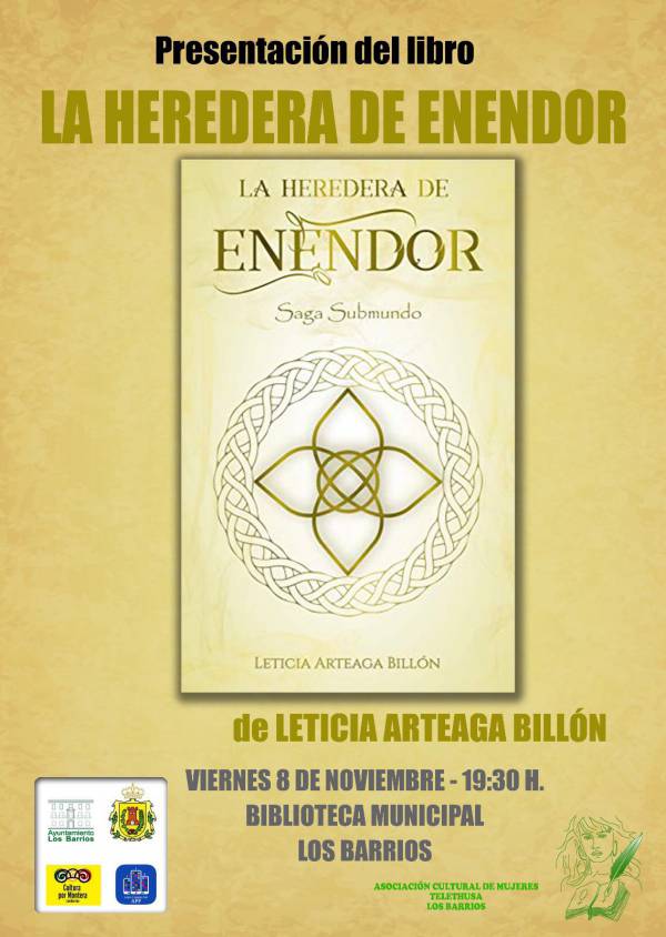 La biblioteca pública municipal de Los Barrios acoge el viernes la presentación del libro “La Heredera de Enendor”, de Leticia Arteaga Billón