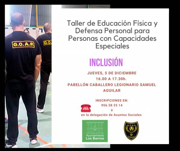 Políticas de Igualdad de Los Barrios organiza un taller de Educación Física y Defensa Personal e Inclusión para personas con capacidades especiales