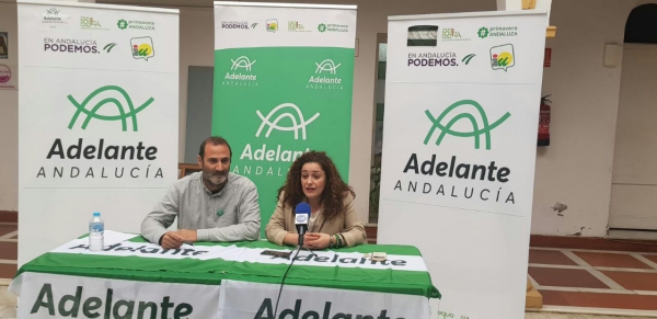 Inmaculada Nieto y Ricardo Sánchez invitan a la participación y al voto a Adelante Andalucía como única alternativa para defender los derechos de la mayoría social