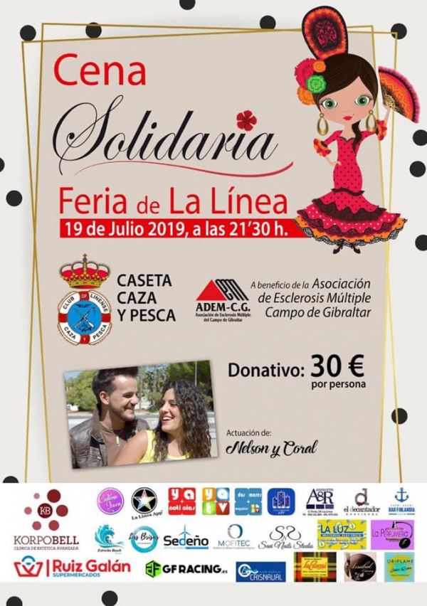Esclerosis Múltple organiza la Cena Solidaria de Feria el próximo viernes 19 de Julio en La Línea