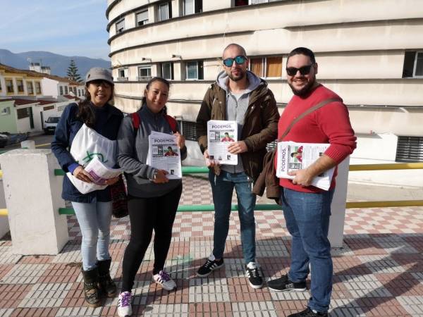 Adelante Andalucía continua su campaña por las barriadas de Los Barrios