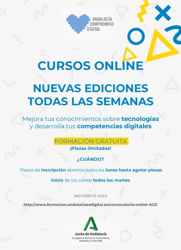 Calvente recuerda el refuerzo de la formación online desde Andalucía Compromiso Digital
