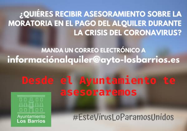 El Ayuntamiento de Los Barrios ofrecerá asesoramiento para ayudar en la tramitación de moratorias de alquileres
