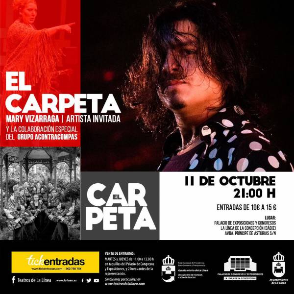 Mañana viernes, actuación del bailaor “El Carpeta” en el Palacio de Congresos de La Línea