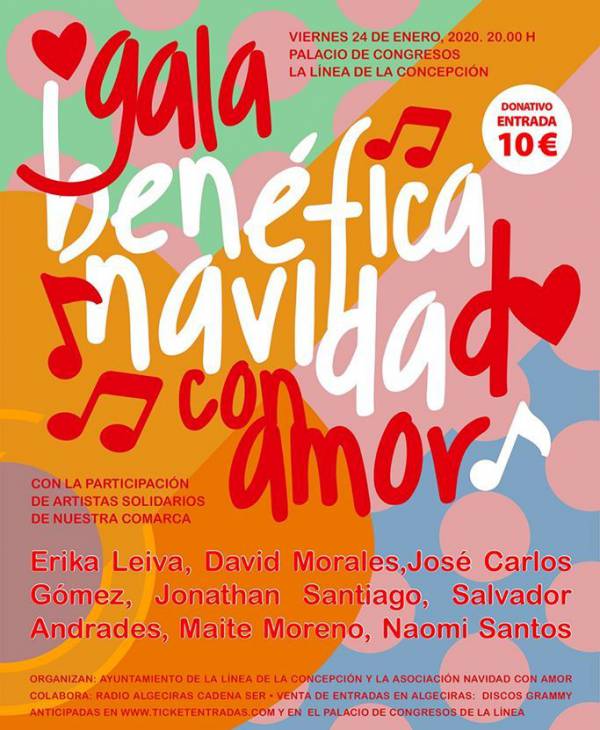 Mañana, Gala Navidad con Amor en el Palacio de Congresos de La Línea