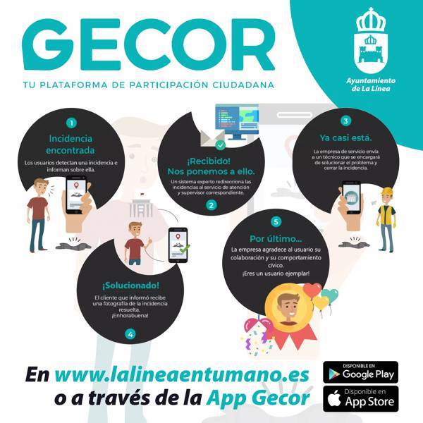 El Ayuntamiento de La Línea implanta Gecor, una nueva aplicación de gestión de incidencias en la vía pública