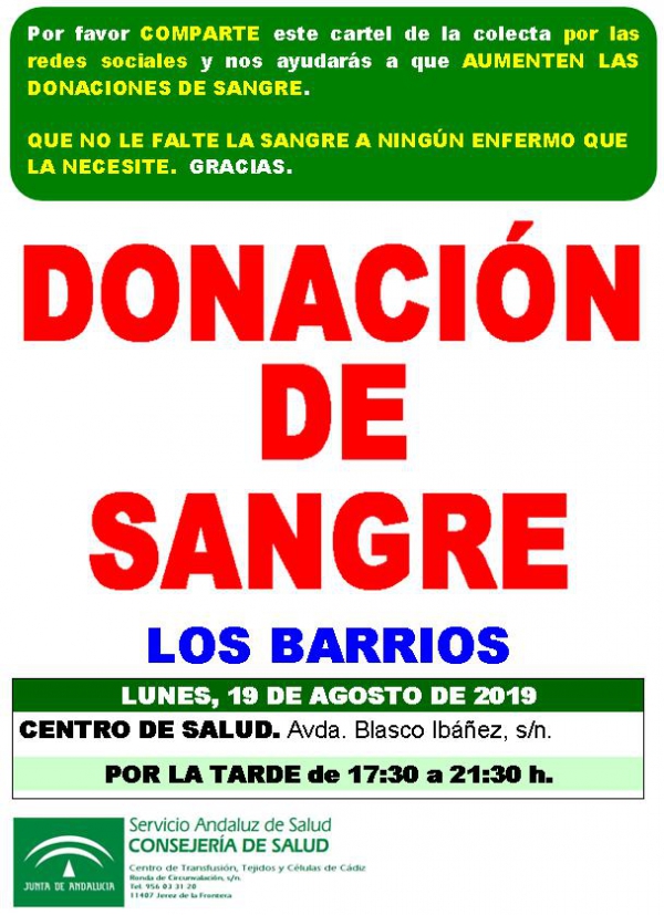 El Centro de Transfusión, Tejidos y Células de Cádiz pone en marcha la campaña &quot;Verano Solidario&quot;