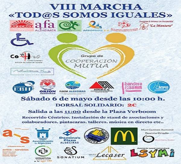 VIII edición de la marcha &quot; Todos Somos Iguales &quot; hoy sábado 6 de mayo en Algeciras