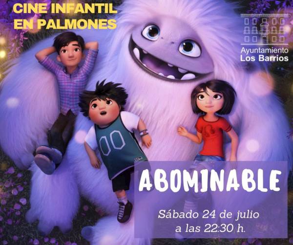 Cine infantil de verano en Palmones el próximo sábado a partir de las 22:30 horas