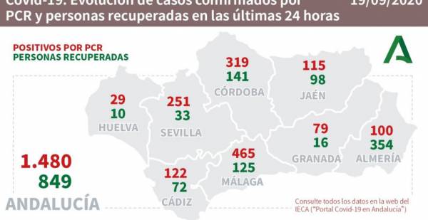Salud y Familias informa de que, actualmente, 951 pacientes confirmados con COVID-19 permanecen ingresados en los hospitales andaluces, de los que 128 se encuentran en UCI