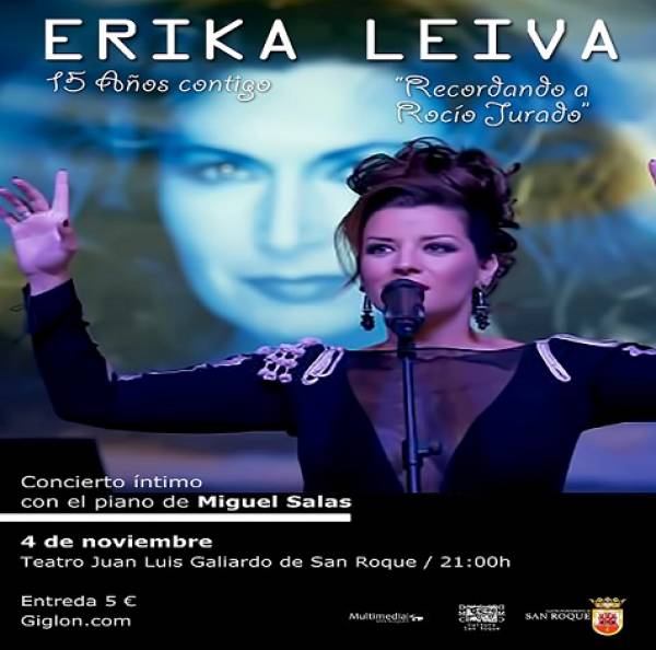 Concierto de Erika Leiva en el teatro Juan Luis Galiardo de San Roque , el viernes 4 de noviembre