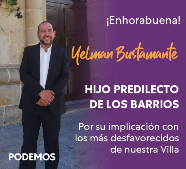 Podemos Los Barrios se suma a la propuesta de nombrar al párroco Yelman, hijo adoptivo de la Villa.