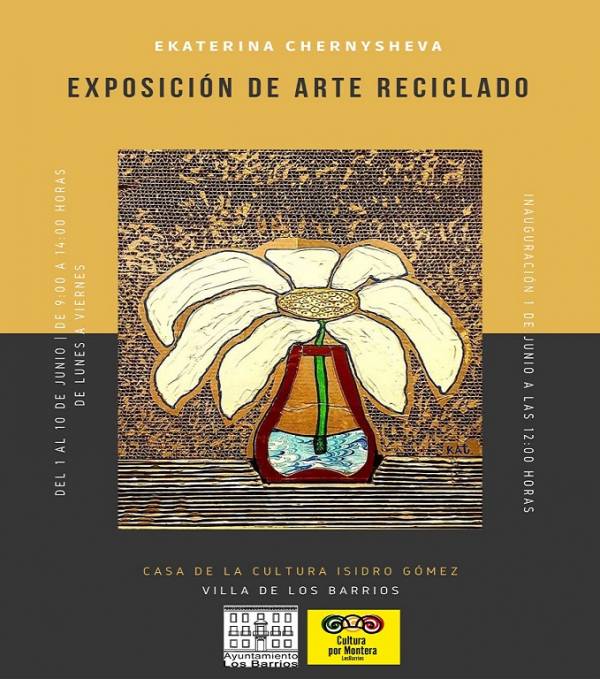 Exposición de arte reciclado  en la Casa de la Cultura de Los Barrios