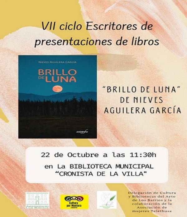 “Brillo de Luna”, de Nieves Aguilera García, es el libro que se presenta este sábado dentro del VII Ciclo ‘Escritores’