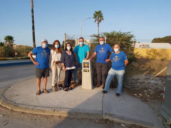 Instalada en La Línea la señalización del Km 0 de la “Vía Serrana” del Camino de Santiago