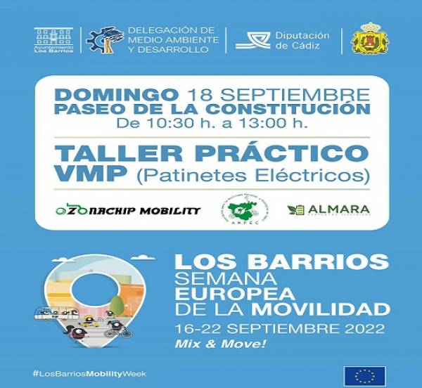 Un taller práctico de patinetes eléctricos abre las actividades en Los Barrios con motivo de la Semana Europea de la Movilidad