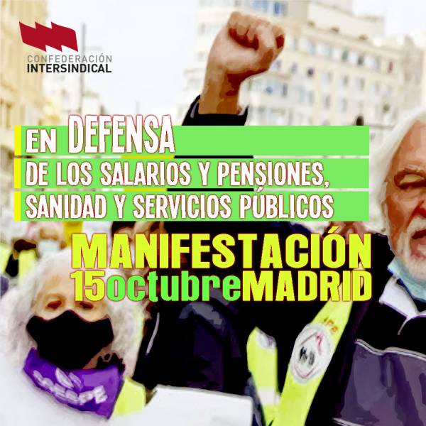 La Intersindical Andaluza Confederación apoya la movilización en defensa de salarios, pensiones, sanidad y servicios públicos