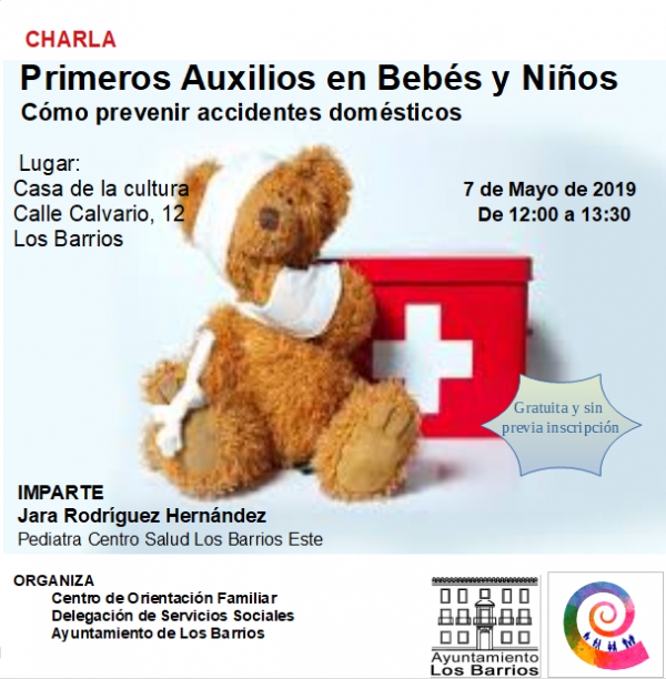El Centro de Orientación Familiar de Los Barrios organiza una charla sobre primeros auxilios en bebés y niños para el martes 7 de mayo