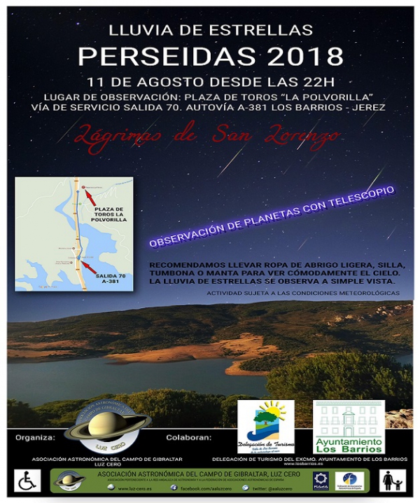 Turismo Los Barrios invita a observar la lluvia de estrellas ‘Perseidas 2018’ el próximo sábado