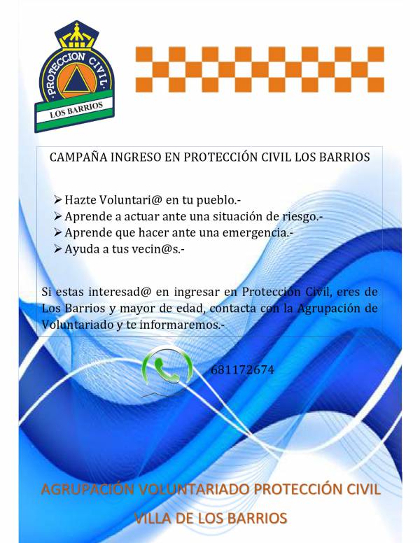 El Ayuntamiento de Los Barrios pone en marcha una nueva campaña de captación de voluntarios de Protección Civil