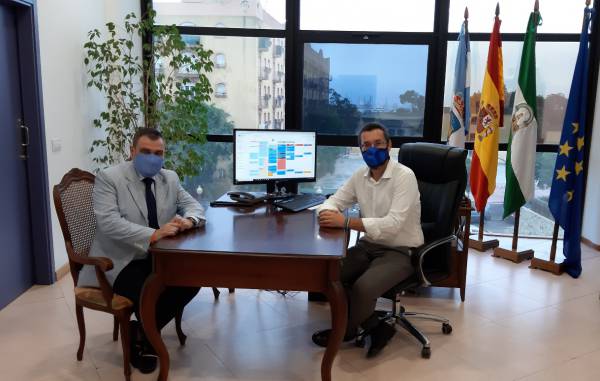 El alcalde de La Línea recibe a Juan José Sanz,  nuevo delegado del Ministerio de Asuntos Exteriores  en el Campo de Gibraltar