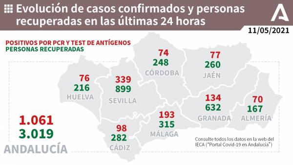 Coronavirus Andalucía | 1.231 pacientes confirmados con COVID-19 permanecen ingresados en los hospitales andaluces, de los que 322 se encuentran en UCI