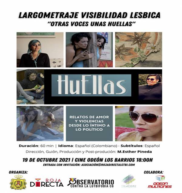 Cultura, Roja Directa y el Observatorio contra la LGTBIfobia organizan para el martes la proyección del largometraje “Huellas” en Odeón Multicines