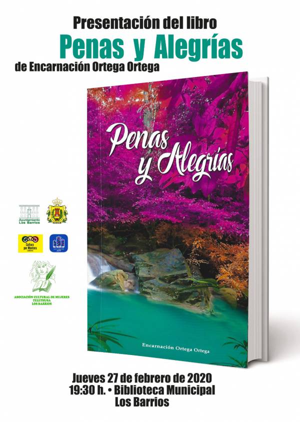 La biblioteca de Los Barrios acogerá el próximo jueves la presentación del libro “Penas y alegrías”, de Encarnación Ortega Ortega