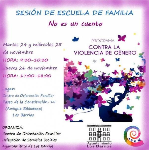 La Escuela de Familia abordará el problema de la violencia de género en sus sesiones de la próxima semana
