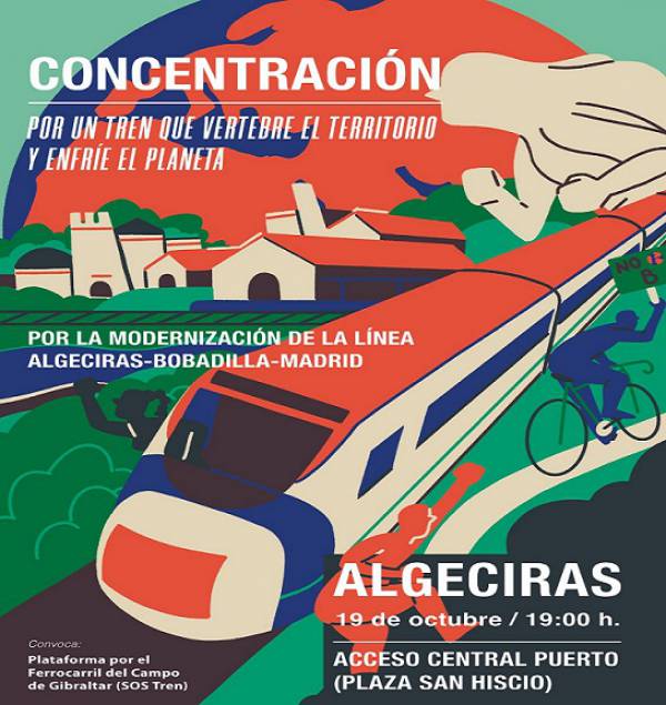 La Plataforma Comarcal por el Tren convoca una concentración en Algeciras