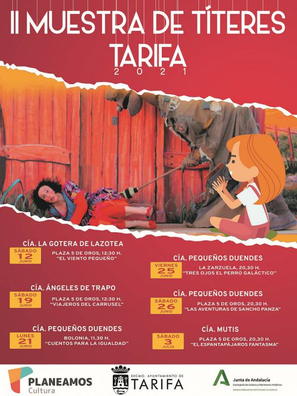 El Ayuntamiento de Tarifa presenta la II Muestra de Títeres que llevará espectáculos infantiles a todo el municipio