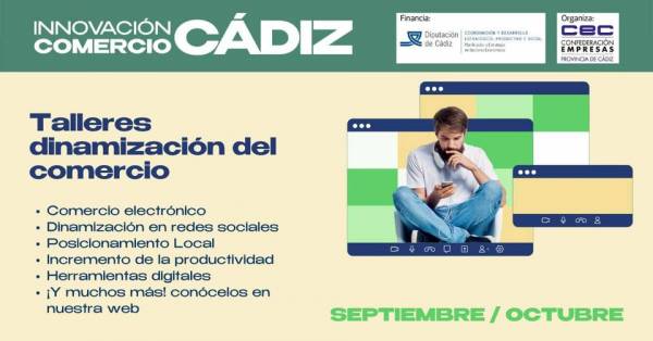 La delegación de Comercio de La Línea invita al sector a inscribirse en el programa de digitalización y dinamización comercial que desarrolla la CEC con la financiación de Diputación
