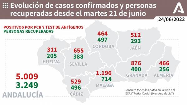Coronavirus Andalucía : 477 pacientes confirmados con COVID-19 permanecen ingresados en los hospitales andaluces, de los que 28 se encuentran en UCI