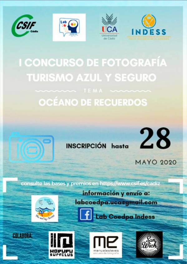 ab COEDPA y CSIF Cádiz se unen en el primer concurso fotográfico Turismo Azul y Seguro con el tema: océano de recuerdos